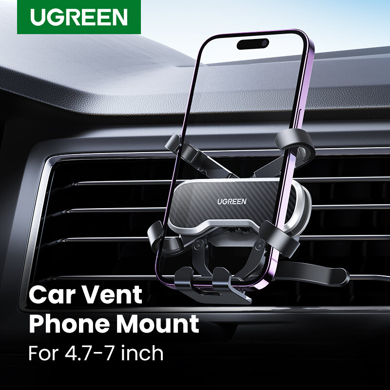 UGREEN Car Vent Phone Mount Air Cell Phone Holder Gravity Compatible for i-Phone 13 12 11 Pro Max SE XR XS X 6S 7 Plus 8 6 Samsung Galaxy Note20 S22 Ultra Google Pixel 4