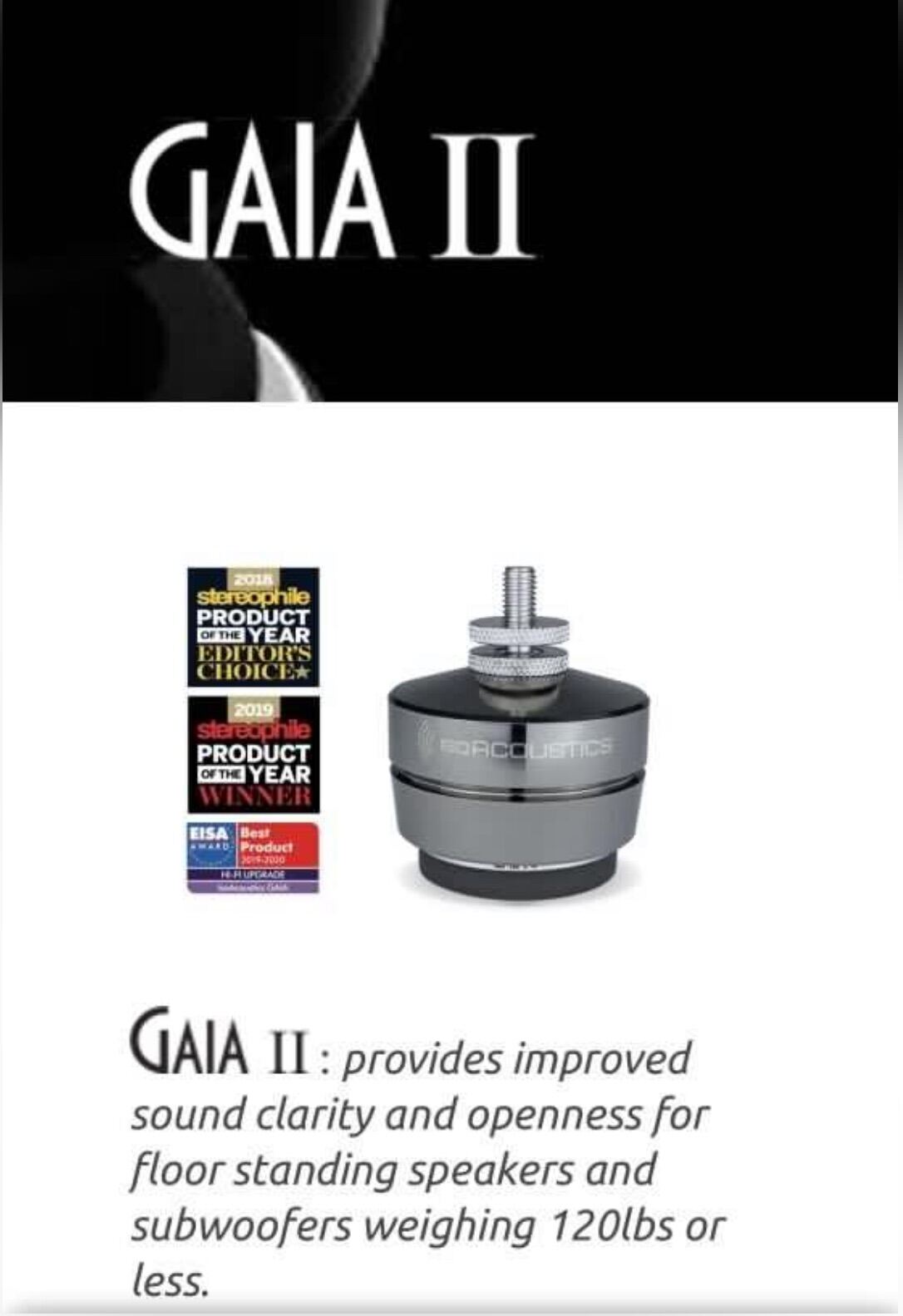IsoAcoustics GAIA 2 Speaker Isolators