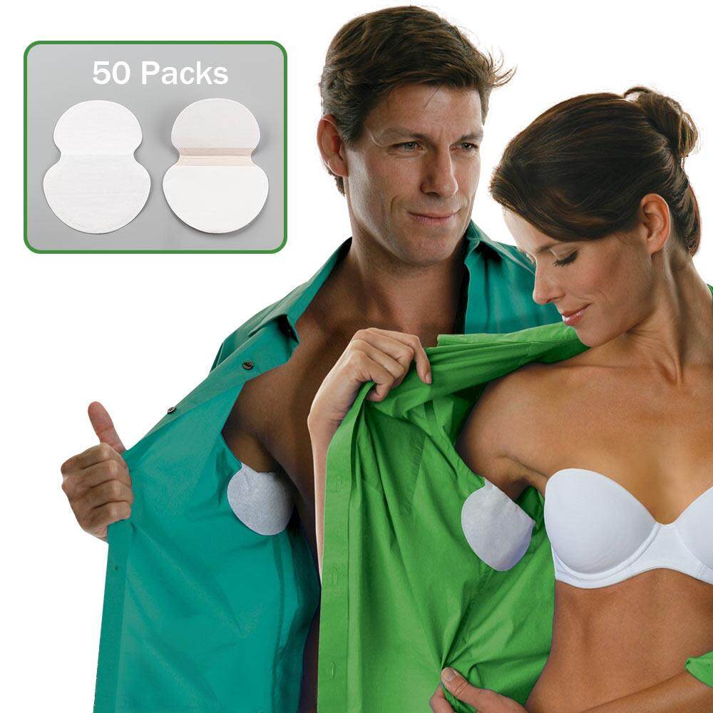 100pcs 50 Packs Summer Armpit Sweat Pads Underarm Deodorants Stickers Absorbing Disposable Anti Perspiration Patch Wholesale