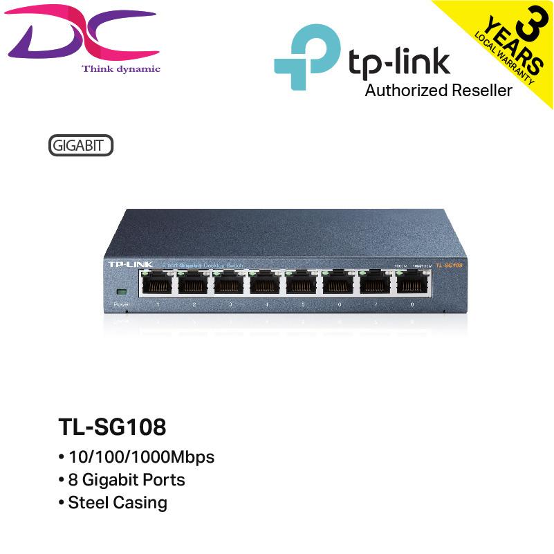 DYNACORE - TP-Link TL-SG108 8-Port 10/100/1000Mbps Desktop Switch | TP Link SG108