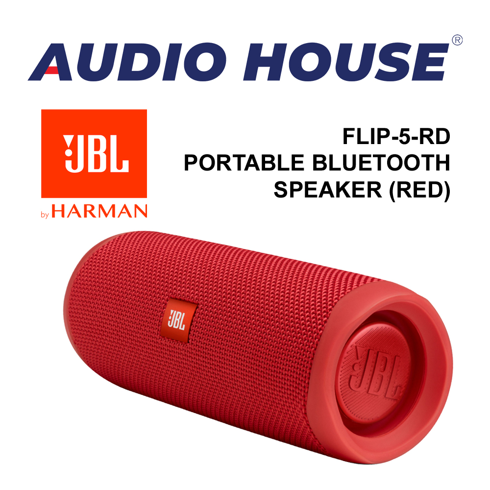 JBL FLIP-5-RD PORTABLE BLUETOOTH SPEAKER (RED) ***1 YEAR JBL WARRANTY***