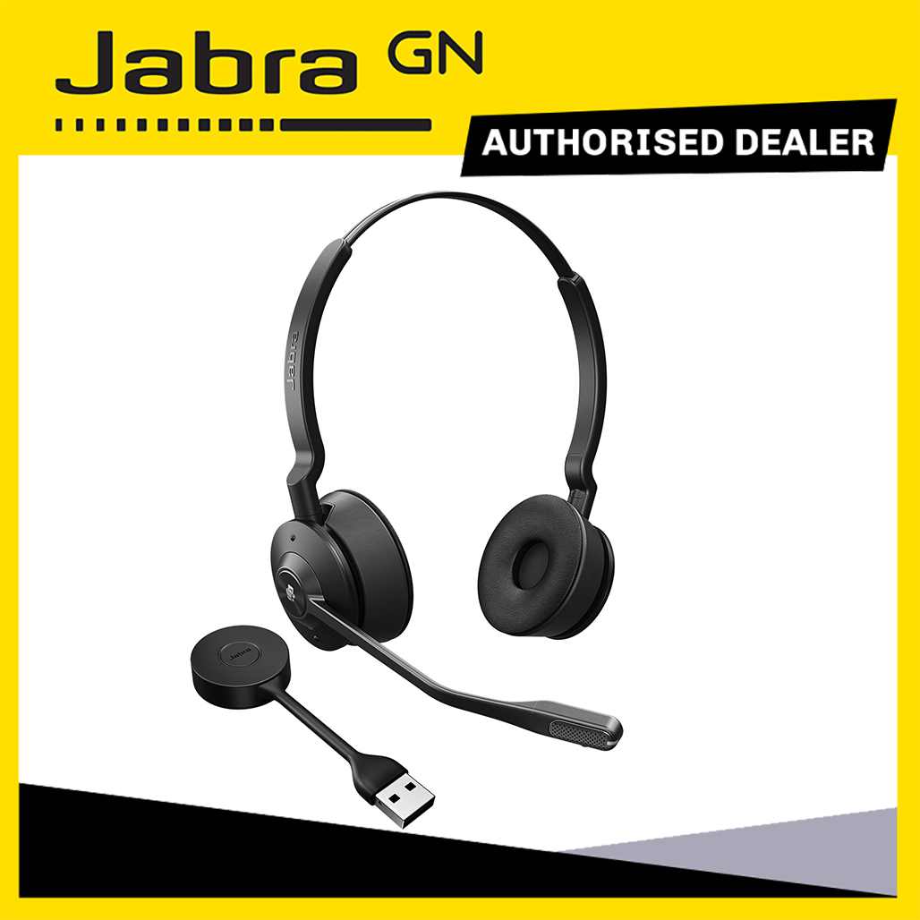 Jabra Engage 55 Stereo UC, Wireless DECT Headset, USB-A (Black) (9559-410-111)