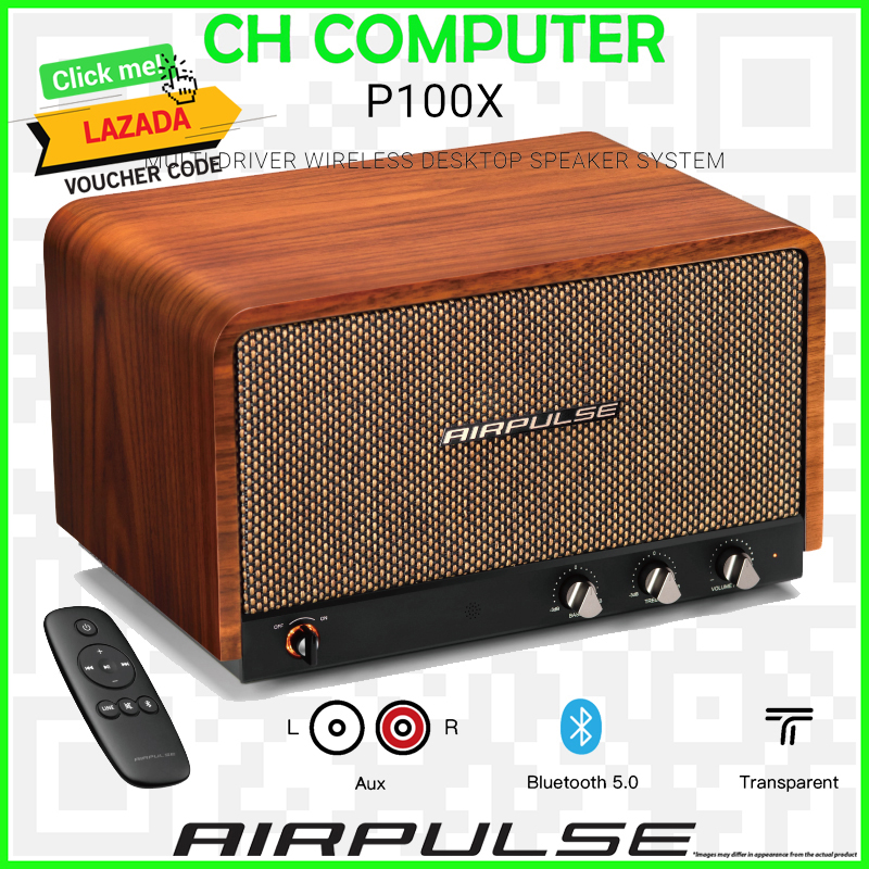 AIRPULSE P100X multi-driver wireless desktop speaker system