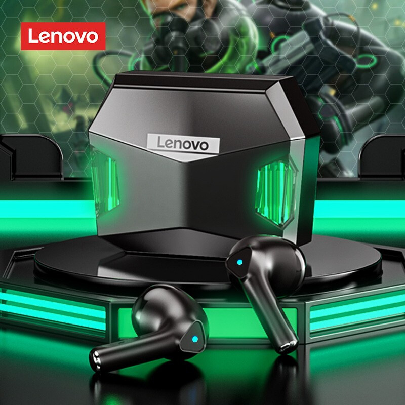 Lenovo GM5 Gaming Low Latency True Wireless Earphone Bluetooth 5.0 Earbuds with HD Stereo Sound with RGB Lights headphone with mic Handfree Earpods earpieces earpod Headset with Microphone audio TWS