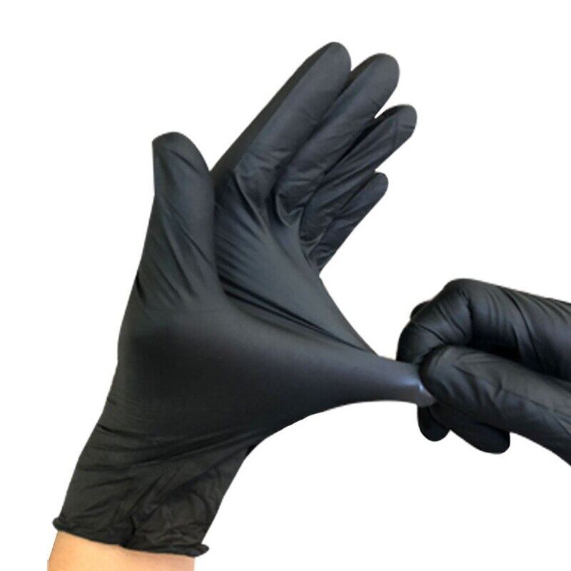 Disposable Nitrile Household Gloves Kitchen Work Garden Cleaning Gloves Universal Left & Right Hand Black 100pcs