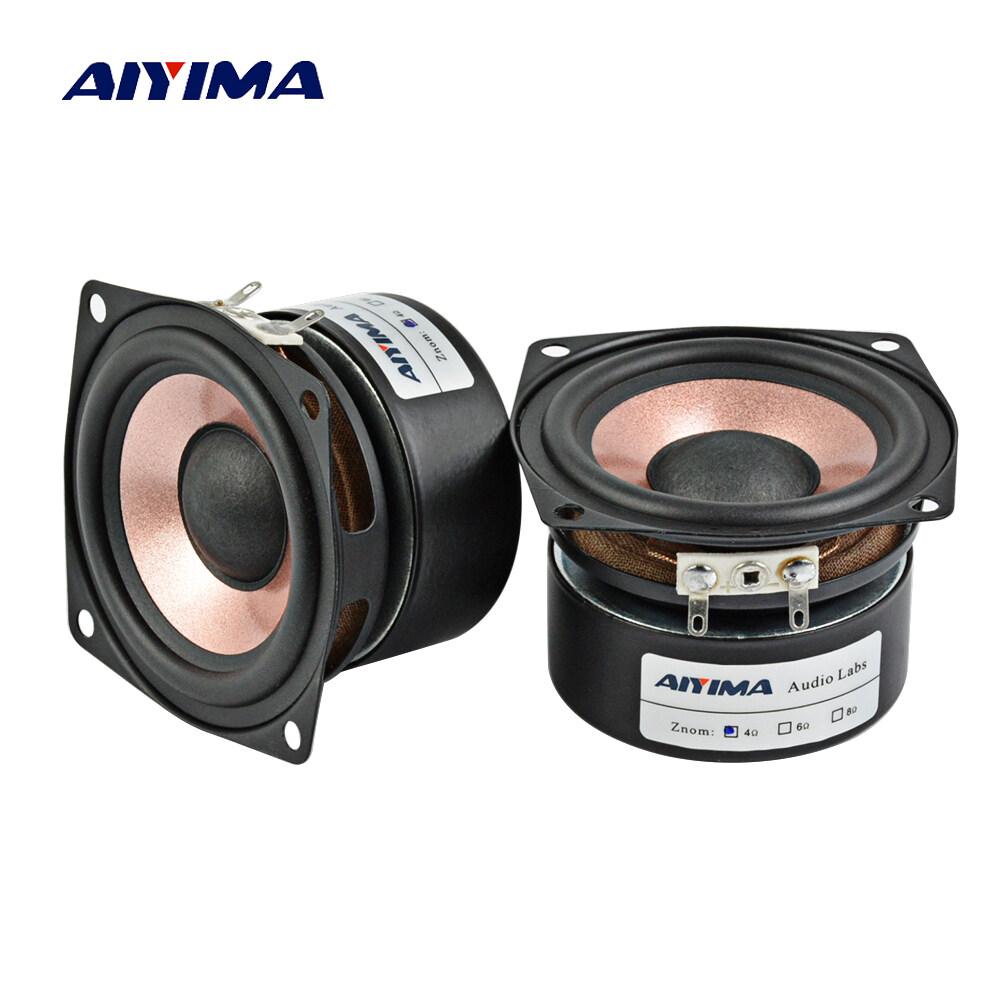 AIYIMA 2Pcs 2.5Inch 15W Audio Speaker 4Ohm 8Ohm HIFI Desktop Full Range Speaker High Sensitivity Loudspeaker 8-15W