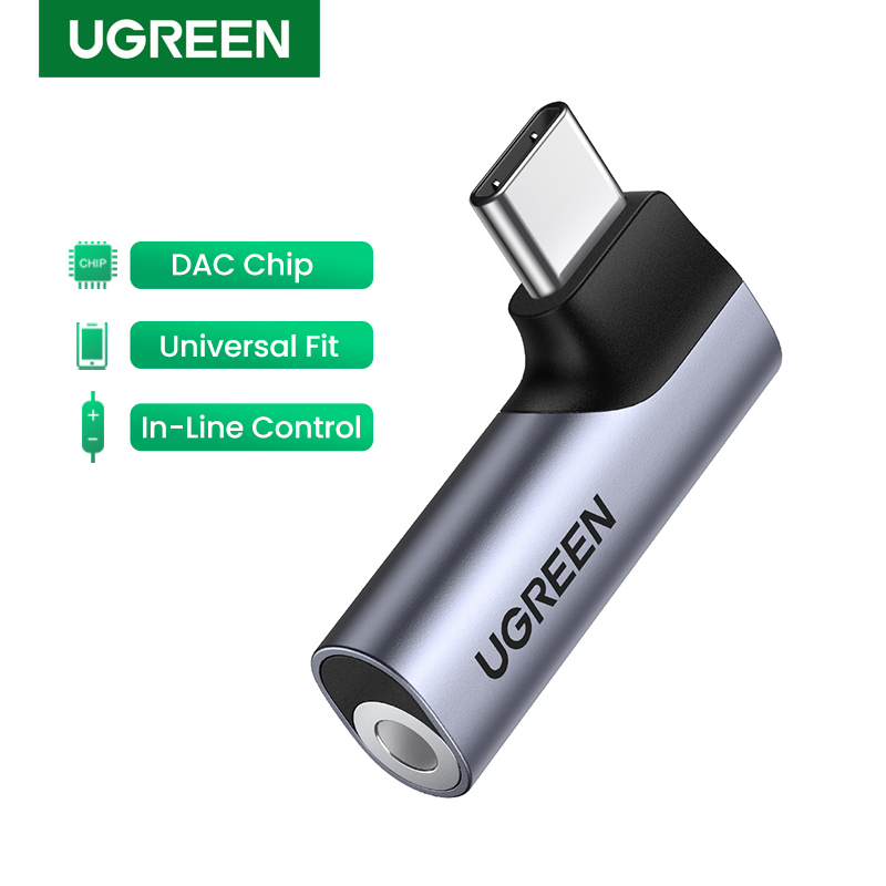 UGREEN USB Type C to 3.5mm Audio Adapter DAC Chip for SAMSUNG S20/S21/S22 Ultra SAMSUNG S10 Oneplue 8 Huawei P40/P50 Surface Pro 7 Macbook Air 2020