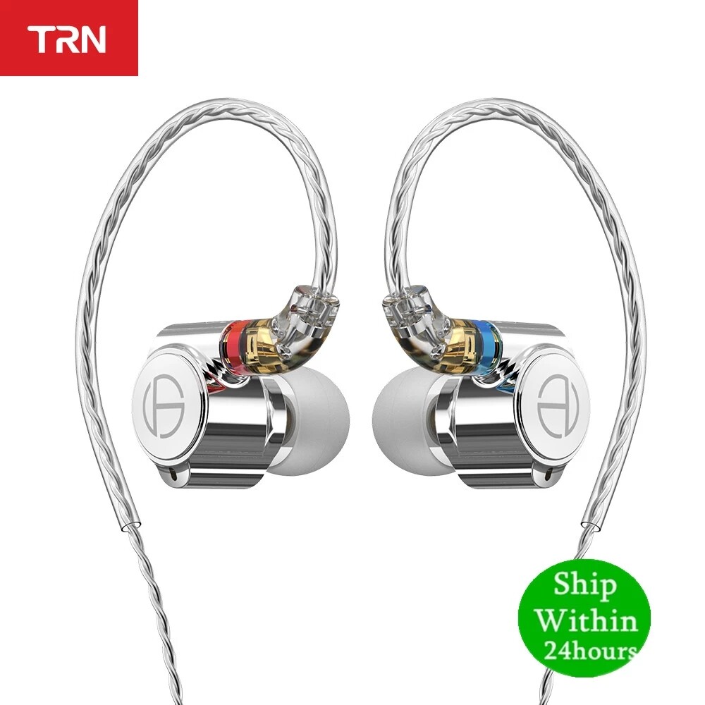 TRN TA1 In Ear Earphone Knowles 1BA+1DD Drive HIFI Earphone Metal Earphone Earbud With MMCX Silver-plated Cable TRN VX BA8 V90S
