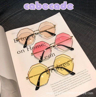 cabecade European and American personality irregular octagon ultra-light sunshade sunglasses women's all-match gradient glasses net red sunglasses