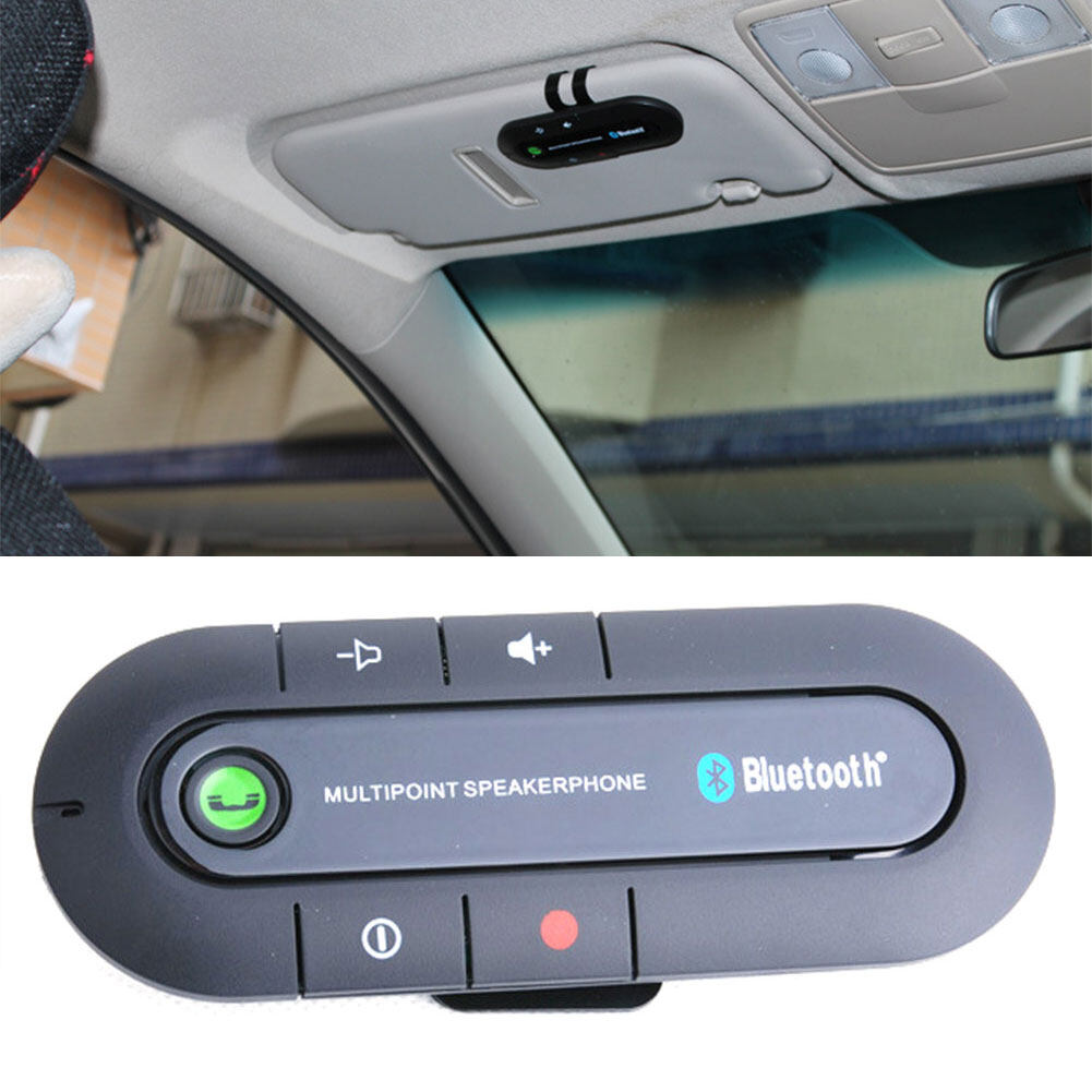Wireless Bluetooth Handsfree Multipoint Speakerphone Speaker Car Kit Visor