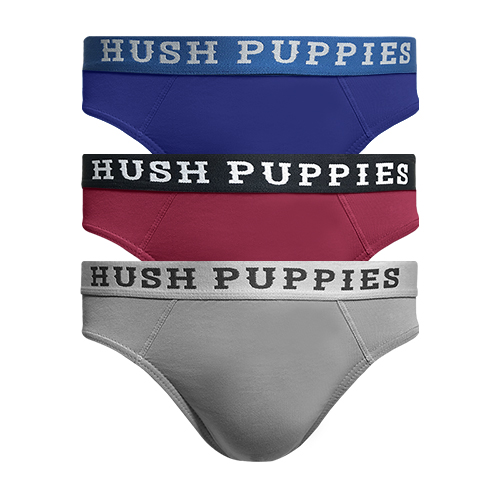 HUSH PUPPIES 3PCS MEN'S BRIEFS | COTTON ELASTANE | #107724