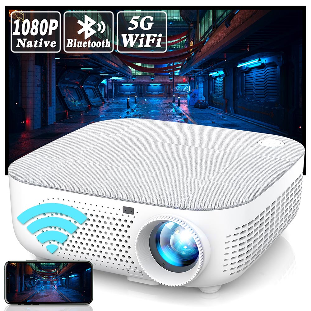 【Native 1080P Android System】Mirval G1 WiFi Mirroring LED 1080P Portable Projector 4K Home Theater 7500 Lumens LCD Video Proyector Classroom Office Projectors