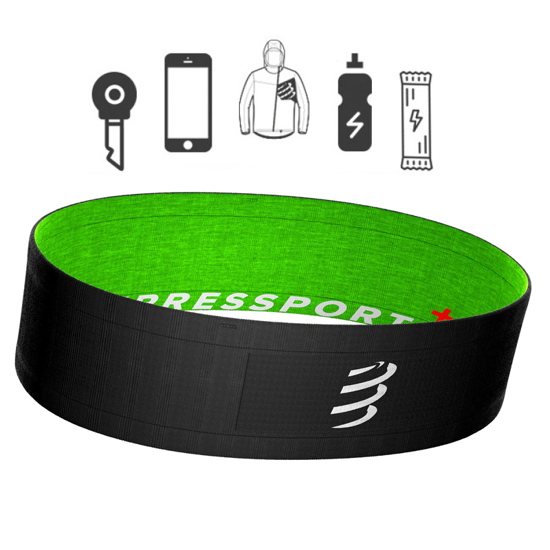 Compressport Reversible Free Belt Anti-bounce Black/Lime (M/L)