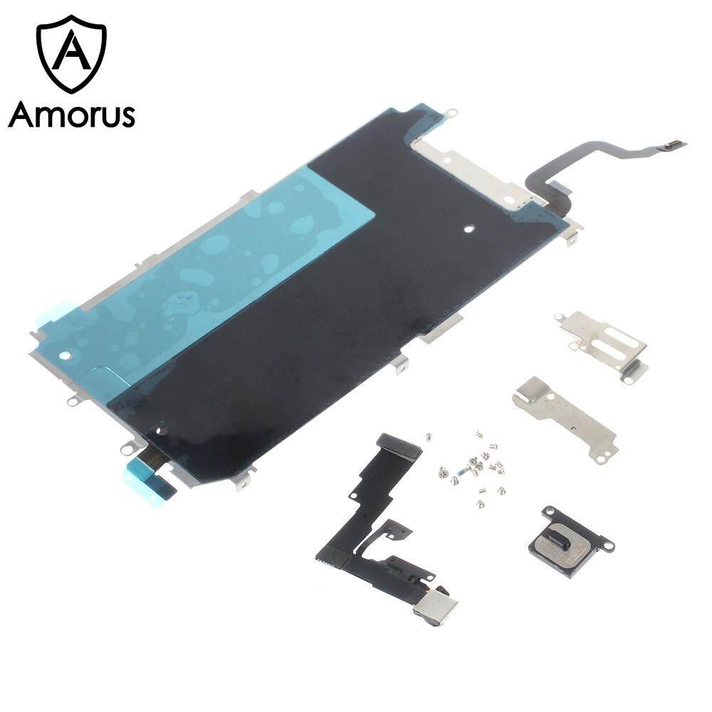 Amorus OEM Iron Plate + Earpiece + Front Camera + Earpiece Bracket + Home Button Metal Spacer Cushion + Screws + Earpiece Mesh + Sensor IC Holder + Front Camera Holder for iPhone 6