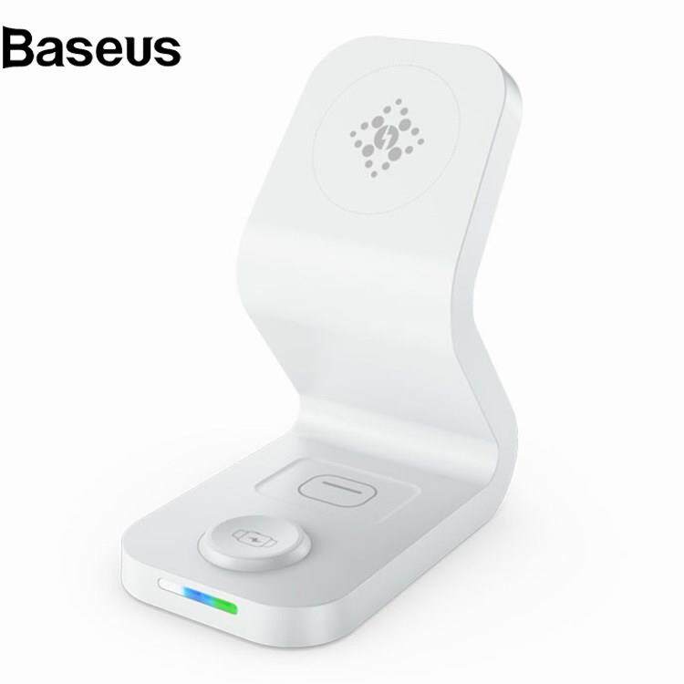 Baseus B-16 15W Max Magnetic Wireless Charger 3 in 1 Charging Station for Smartphone / Smart Watch / Earphones