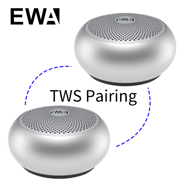 【1 year warranty】EWA 2PCS Bluetooth Speakers 3D Surround Portable Speaker Metal Anti-drop Including Travel Case