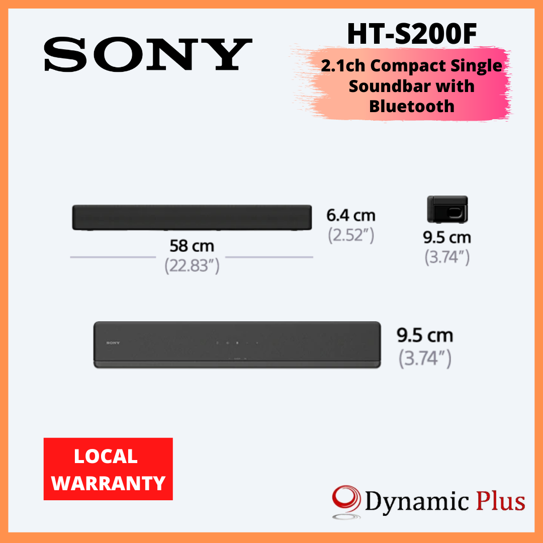 SONY HT-S200F 2.1CH Compact Sound Bar with Bluetooth