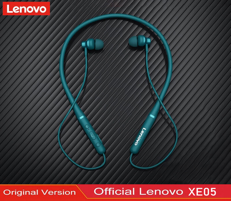 Lenovo original XE05 neck-mounted bluetooth headset stereo sports wireless headset waterproof magnetic bluetooth headset with microphone