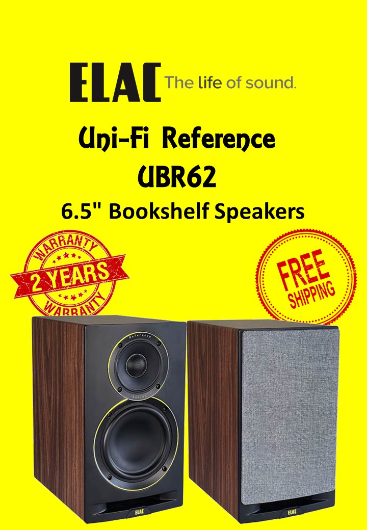 Elac Uni-Fi Reference UBR62 Bookshelf Speakers