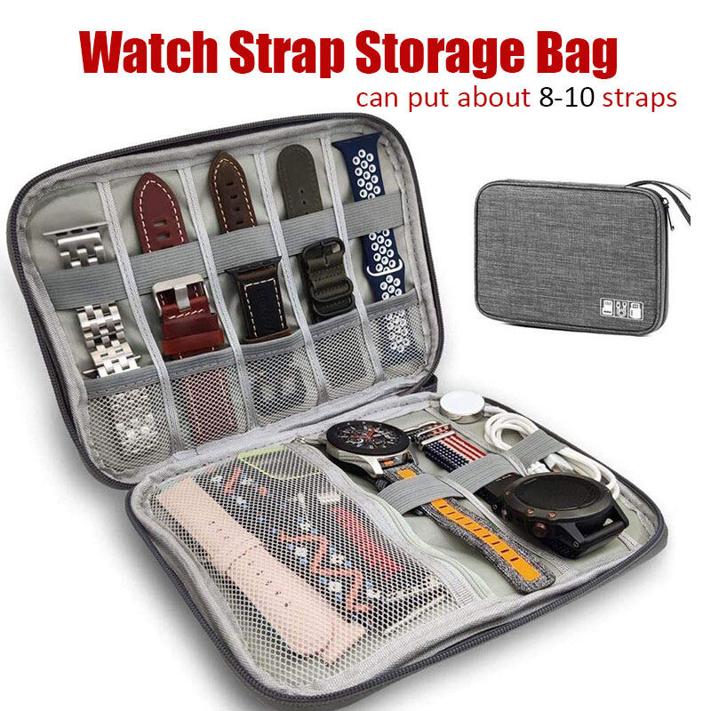 watch strap storage bag case for apple watch strap case 7 6 5 4 3 2 1 41mm 45mm 40mm 44mm for Samsung Galaxy 4 3 Hua wei Amzfit GT/2/2e 20/22mm