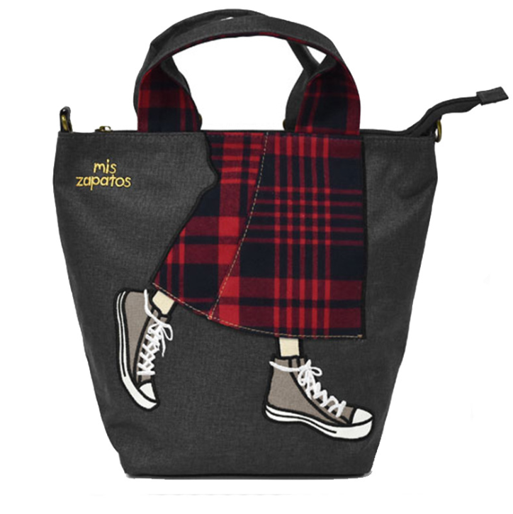 Mis zapatos Spring New Arrival Oxford Cloth Triple Use Leg-shape Care Embroidery Bundle miszapatos Printed One-Shoulder Cross-body Backpack