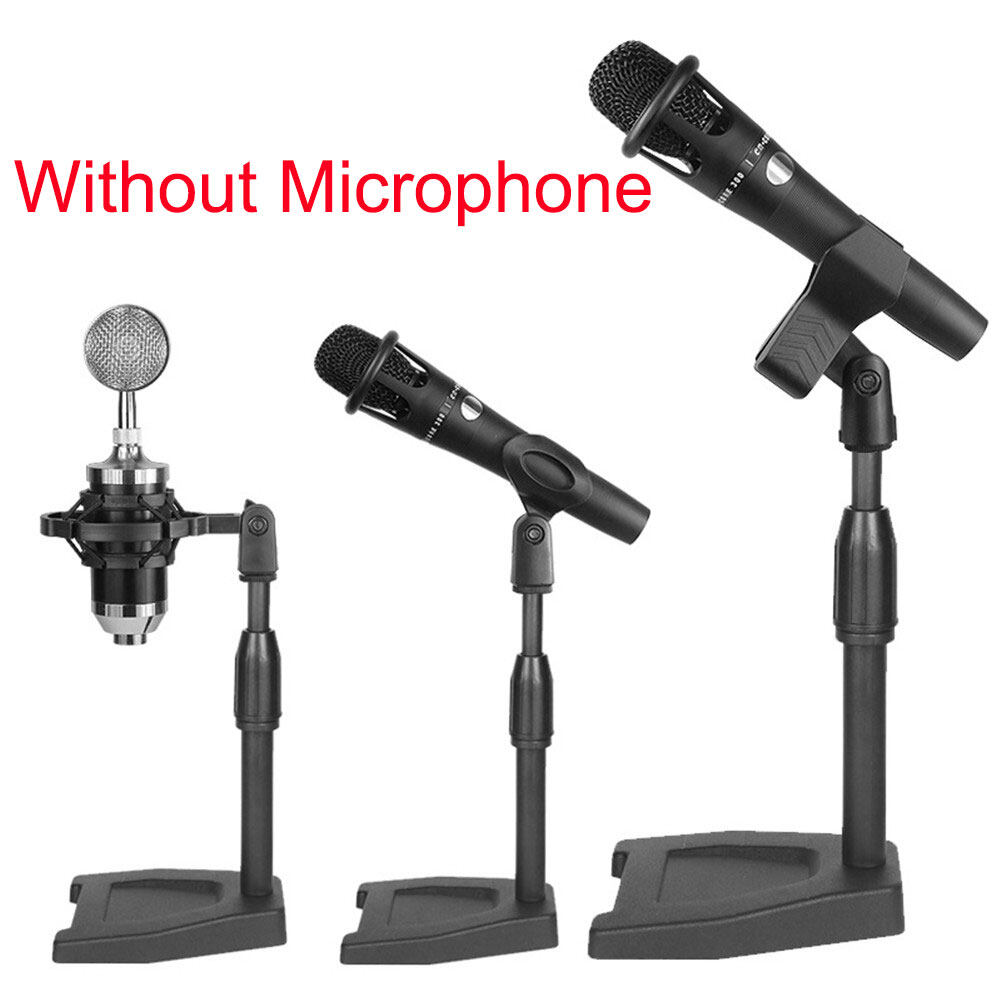 Adjustable Desktop Microphone Stand Portable Table Stand Mic Stand Microphone Clip Holder For Podcasts Singing Live Streaming