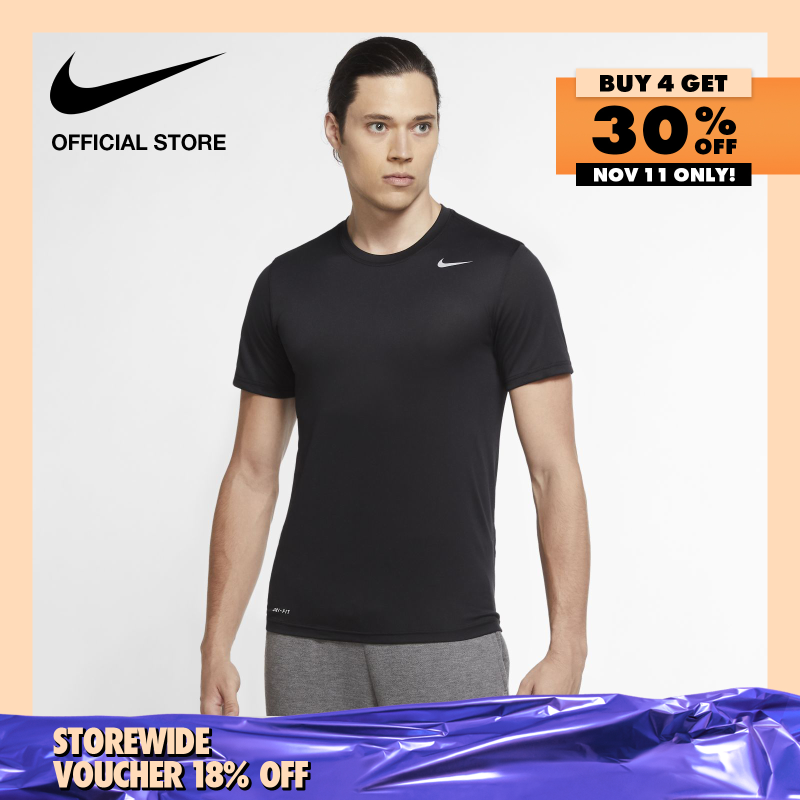 Nike Men's Dri-FIT Legend Training T-Shirt - Black