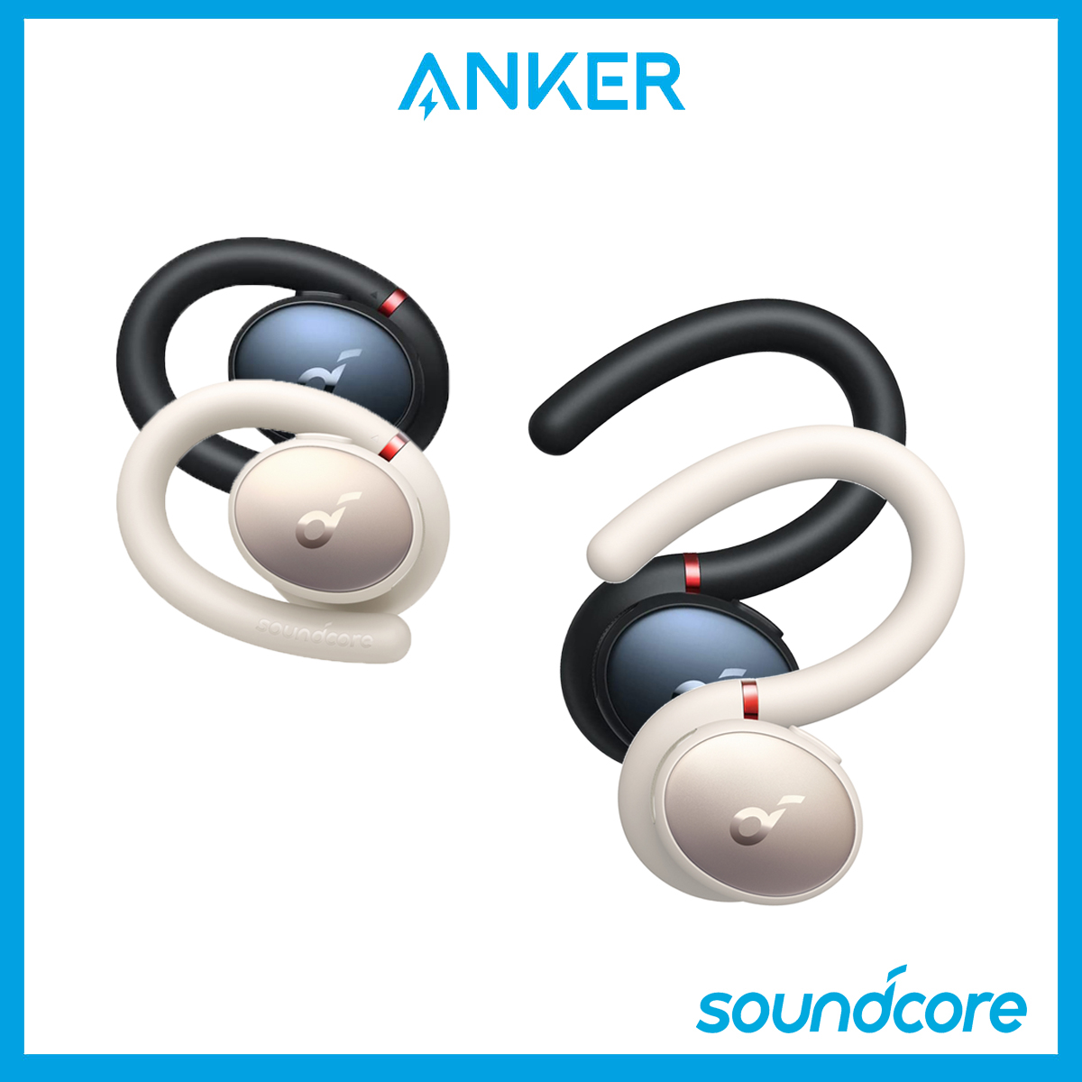 Anker Soundcore Sport X10 True Wireless Earbuds Bluetooth Earphone, Bluetooth 5.2 Workout Headphones, Rotatable Ear Hooks, Deep Bass, IPX7 Waterproof, Sweatproof, 32H Play, Fast Charge, Sport Earbuds,