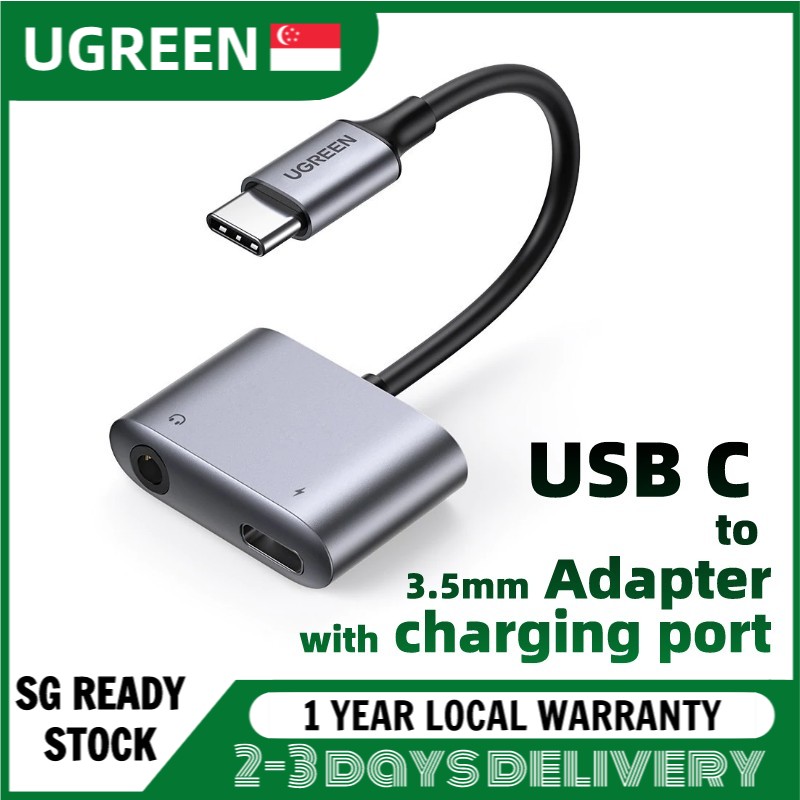 UGREEN 2-in-1 USB C Type C to 3.5mm Aux Adapter For Samsung Galaxy Samsung Note Ipad Pro 2020/2018 google device