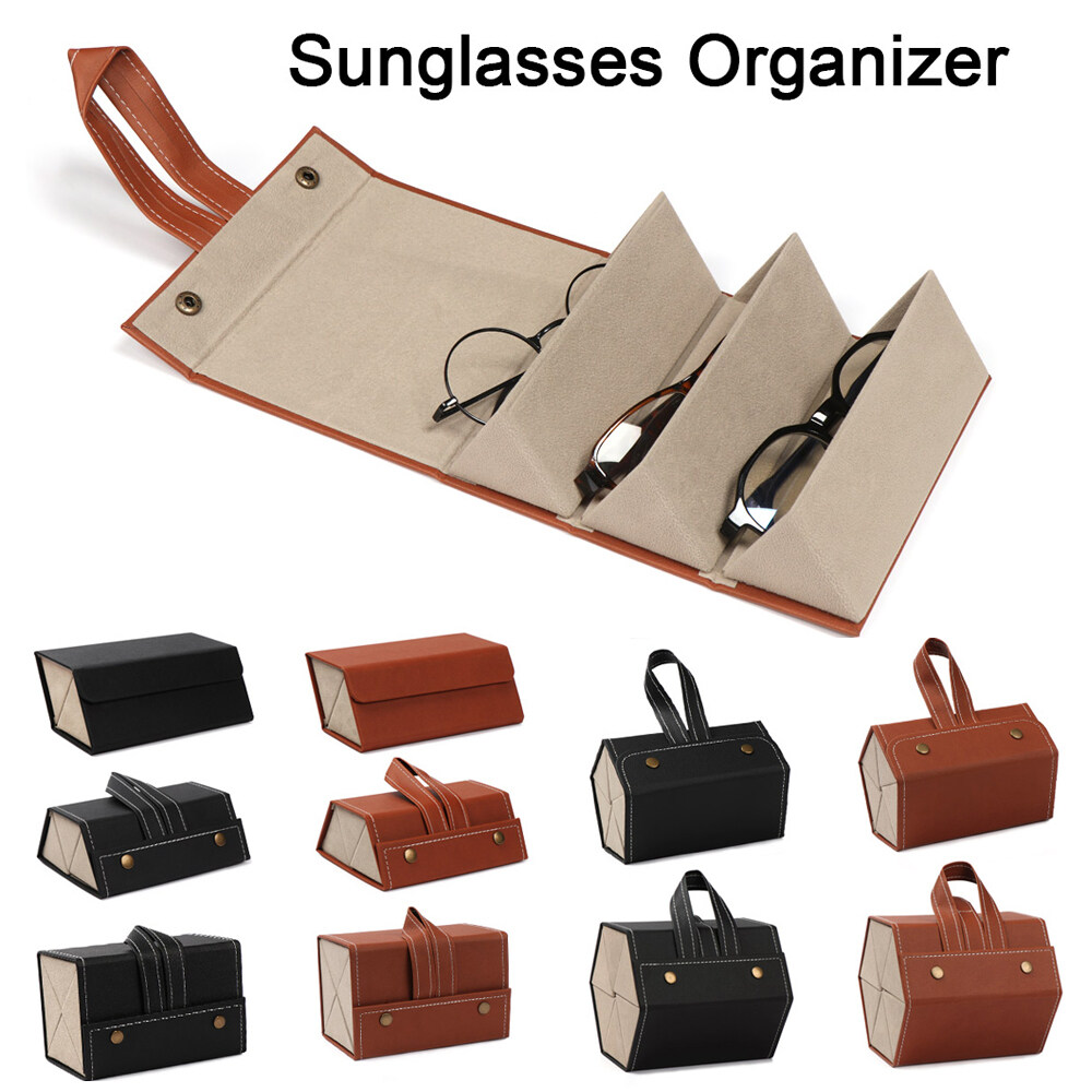 1 pc Multi-slot Glasses organizer Portable Glasses Organizer 2/3/4/5/6 Multi-slot Eyeglasses Storage Display Travel Sunglasses Case