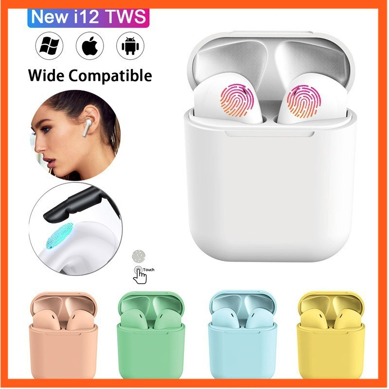 【On Sale】 Tws Inpods I12 Earbus Wireless Bluetooth Headphone Hight Qulity Stereo Earphone Quick Connect HD Sound Quality Headset Calling Music Smart Touch Earphones【Shipped J-B-L Inpods I12 Earphones】