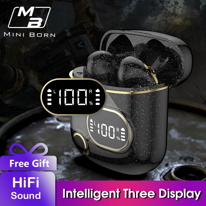 Mini Born Gaming Bluetooth Earphone HIFI Sound Earbuds Noise Reduction Headphone Mini In-Ear 5.2 Wireless Music Earphones Touch In-ear Sports Headset