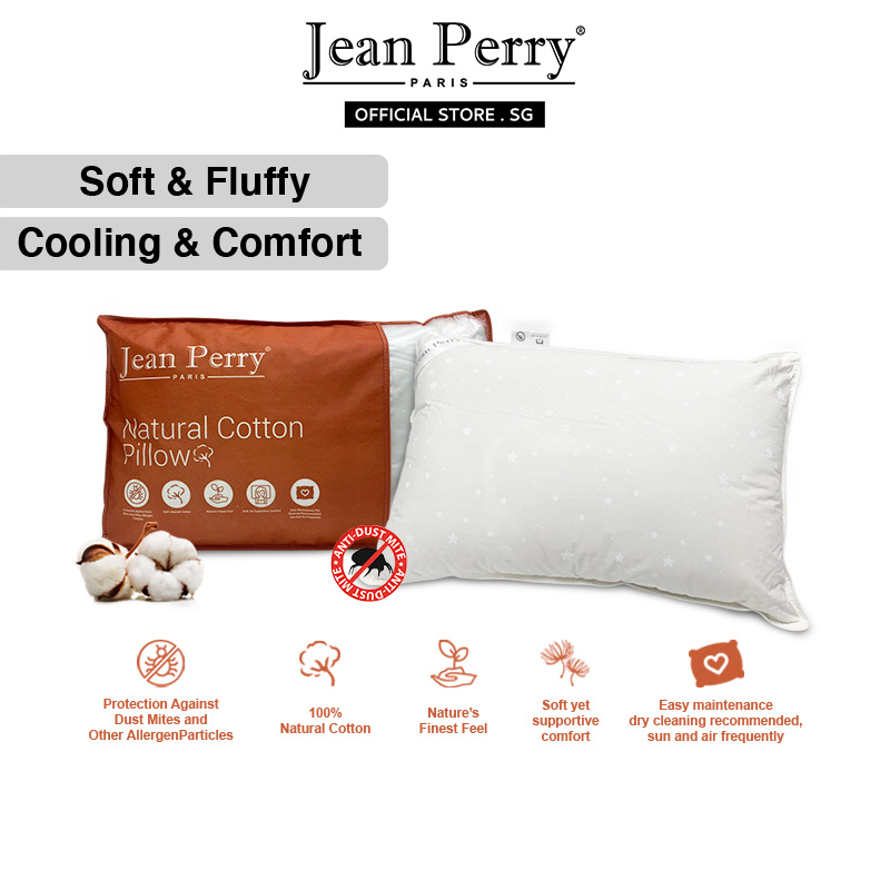 Jean Perry Cotton Pillow I Neck Support Pillow I Cooling Pillow I Comfort Pillow I Firm Pillow I Hotel Pillow