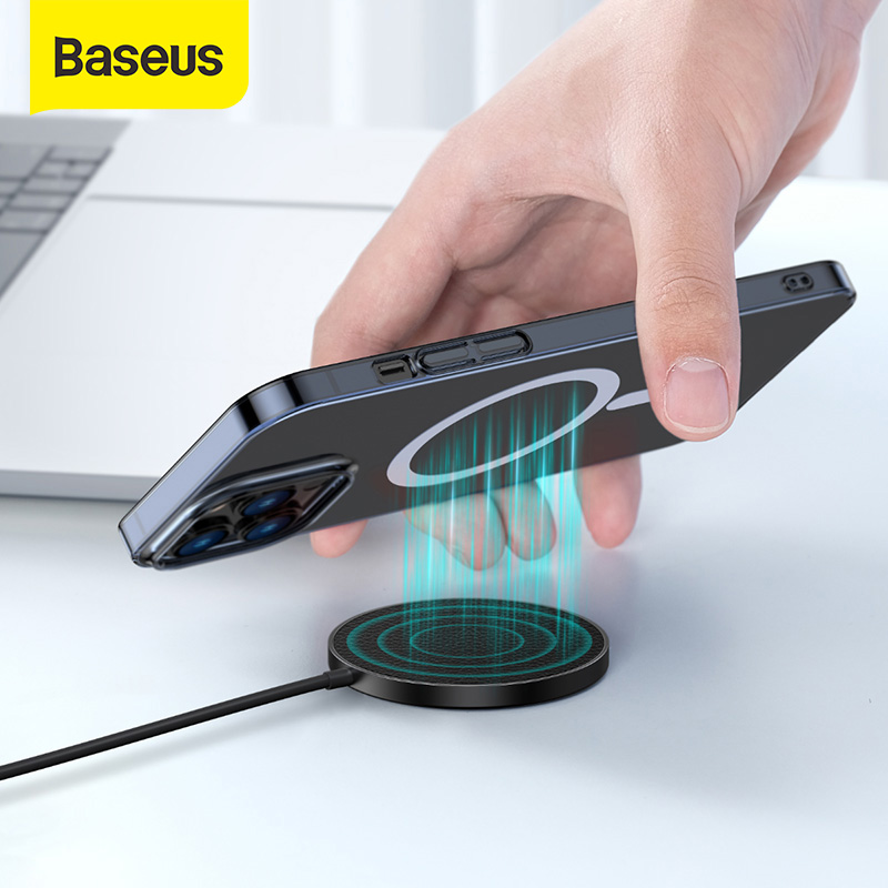 Baseus Gen2 15W Magnetic Wireless Charger For iPhone 14 13 12 Pro Max LED Display Desktop Wireless Charger For Samsung Xiaomi