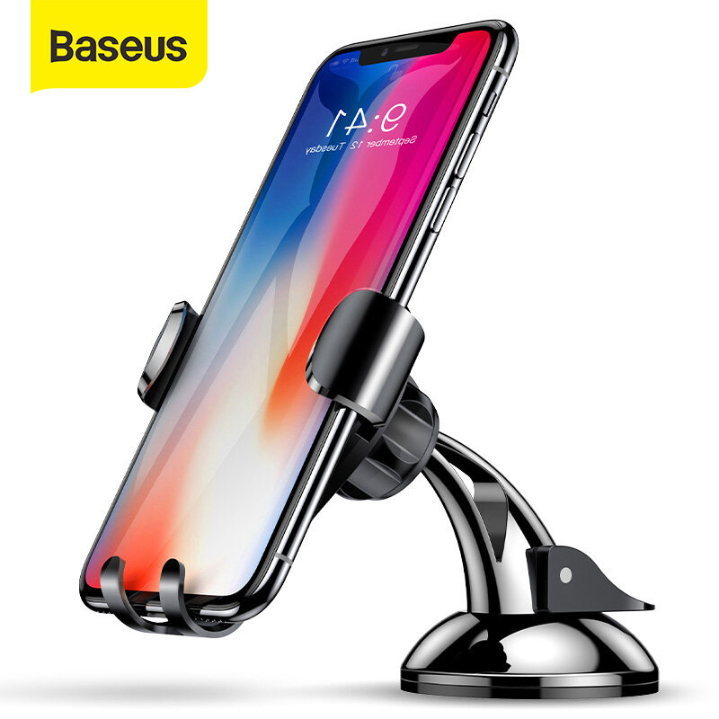 Baseus Gravity Car Phone Holder Sucker Suction Universal for Phone 4.0-6.5 inch iPhone 14 13 Series Samsung HuaWei XiaoMi Remi Dashboard Sucker Phone Holder Stand in Car