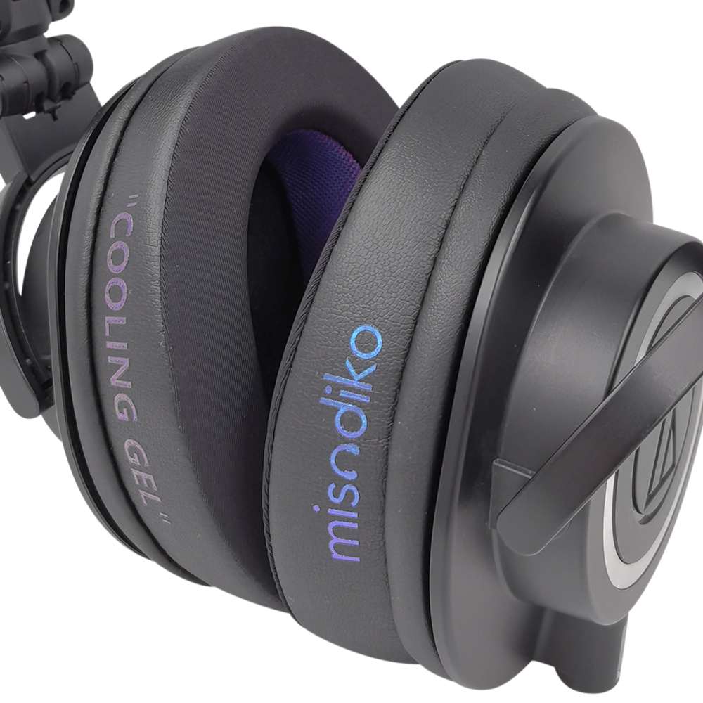 misodiko [Upgraded Comfy Cooling Gel] Ear Pads Cushions Replacement for ATH MSR7 - M50x - M40x - M30x Headphones