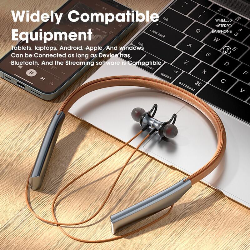 2022 New Bluetooth Earphones Magnetic Headphone Sport Wireless Hanging Neck Earphones with Microphone For Xiaomi Red Mi Huawei