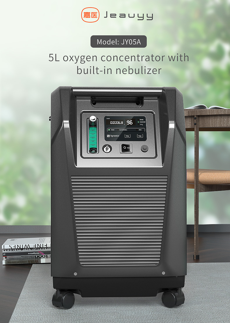 Jeauyy oxygen concentrator 5l 10l medical oxygen machine home and hospital both use lightweight 5l oxygen generator JY05A