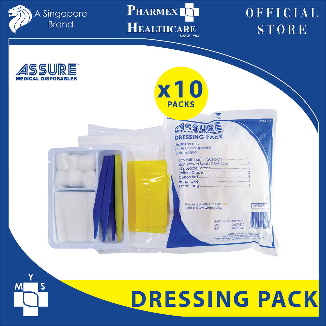 [Bundle of 10] ASSURE Basic Dressing Set