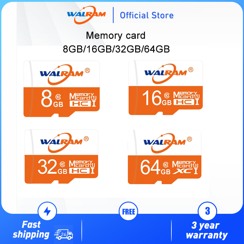 WALRAM Storage SD Card Original 100% Memory Card Genuine High Speed Flash Memory Card Memory 128GB for Tablet PC/Phone 64GB Memory High Speed TF Card