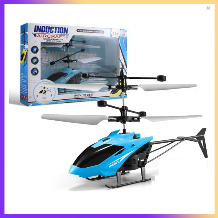 Induction Helicopter - Hands Infrared Remote Control Children Flying Ball | Durable Mini Aircraft Plane RC Toys for Kids | Birthday Christmas Airplane Gift for Boys and Girls （Blue,Red,Yellow）