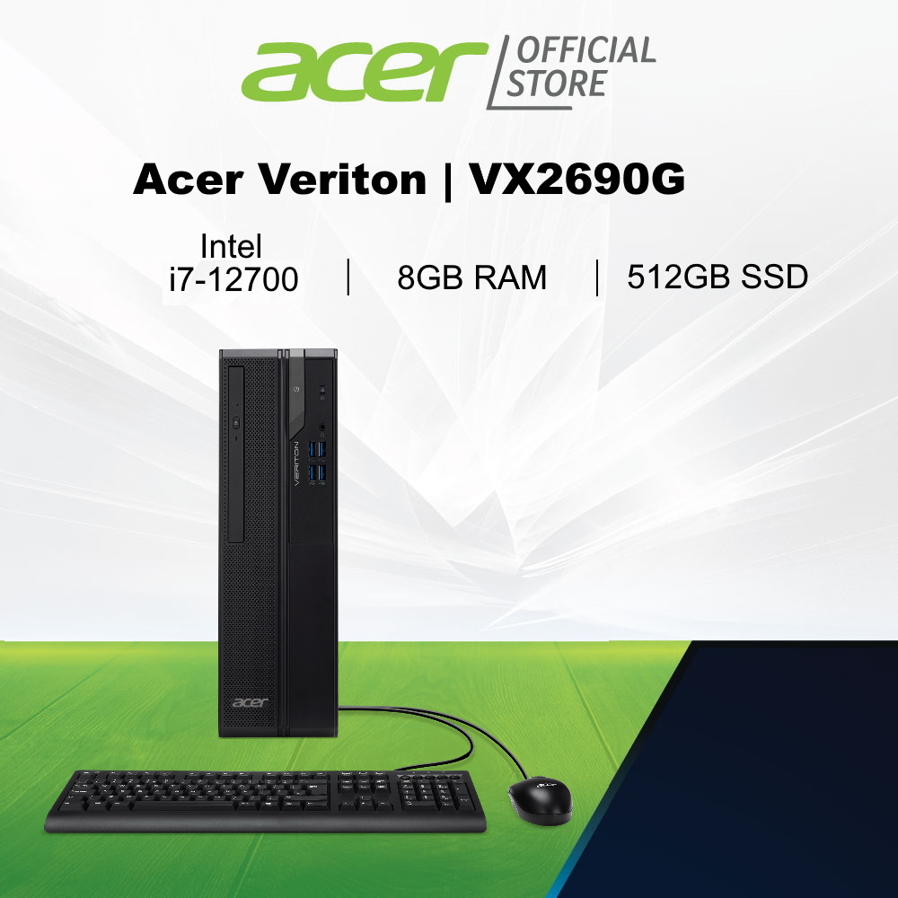 Acer Veriton | VX2690G Business Desktop with 12th Gen Intel Core i7-12700 Processor - Windows 11 Professional