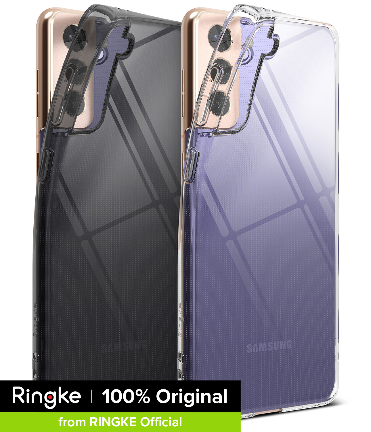 Ringke [AIR] for Galaxy S21 Case, Lightweight Slim Full Flexible Shockproof Silicone Transparent Scratch Resistant Cover with Wrist Strap