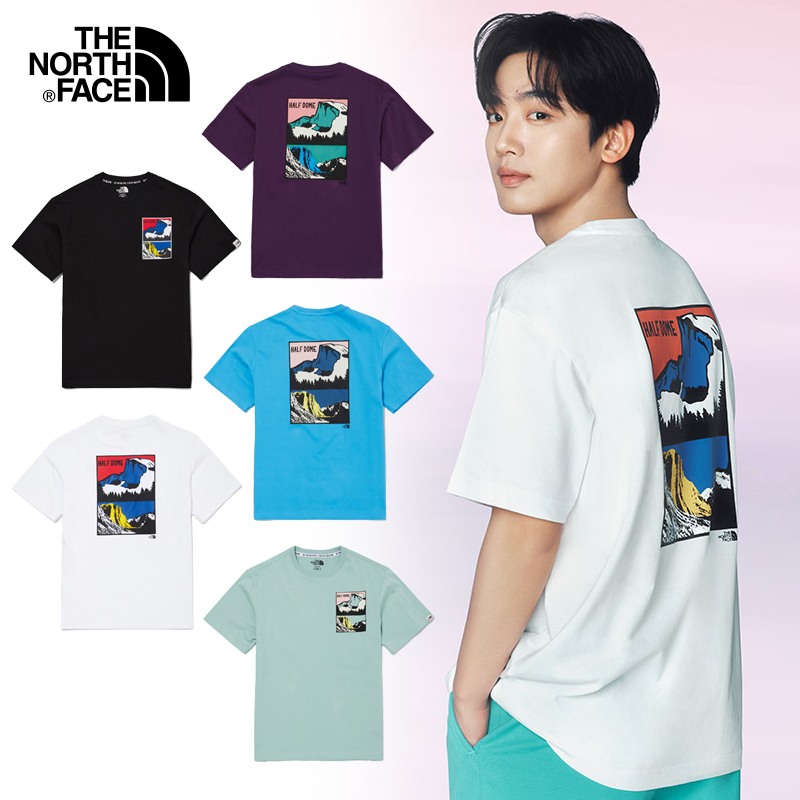【The North Face】 Korea T-shirt GREEN CLIFF S/S R/TEE NT7UN10