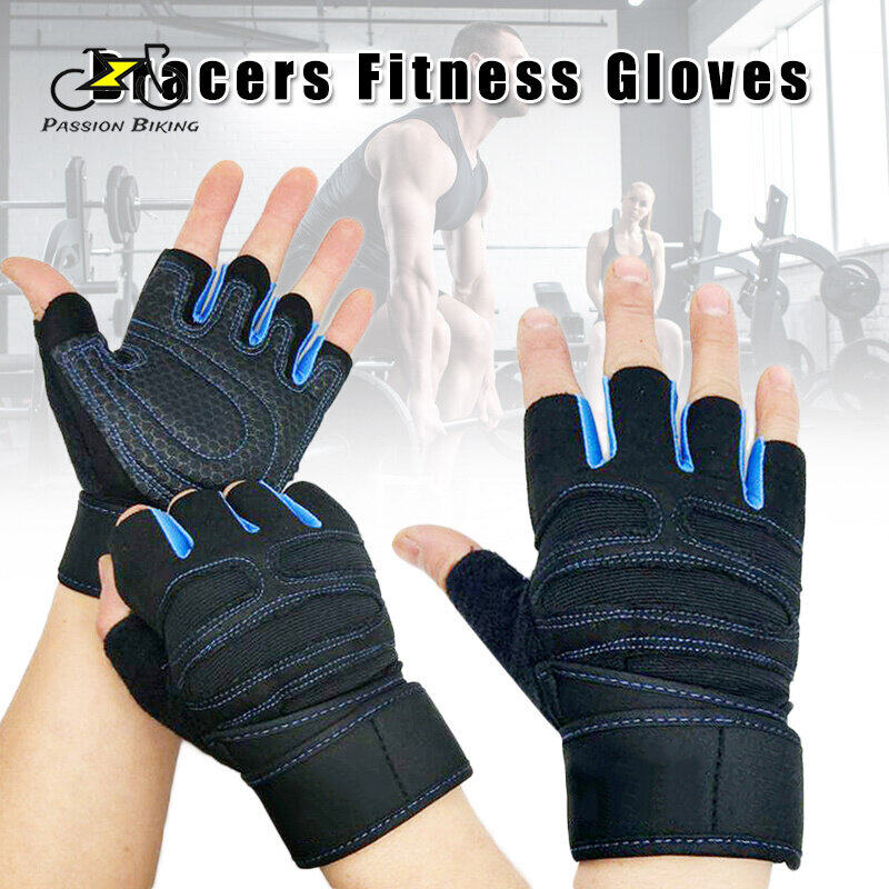 Premium Fitness Sports Half Finger Men Women Gym Gloves with Wrist Wrap Support for Workout Fitness Weight Lifting