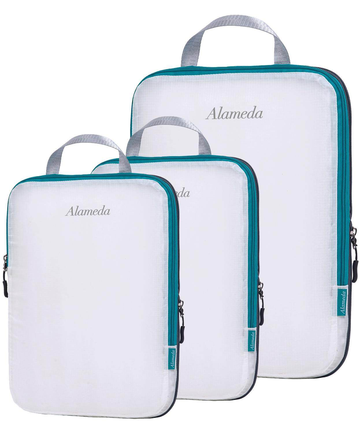 Compression Packing Cube Set for Hand Luggage Packing Cube Set 5 Pieces Set for Travel Compression Bags Organizer for Luggage and Backpack Travel Organizer with Laundry Bag, for Backpack