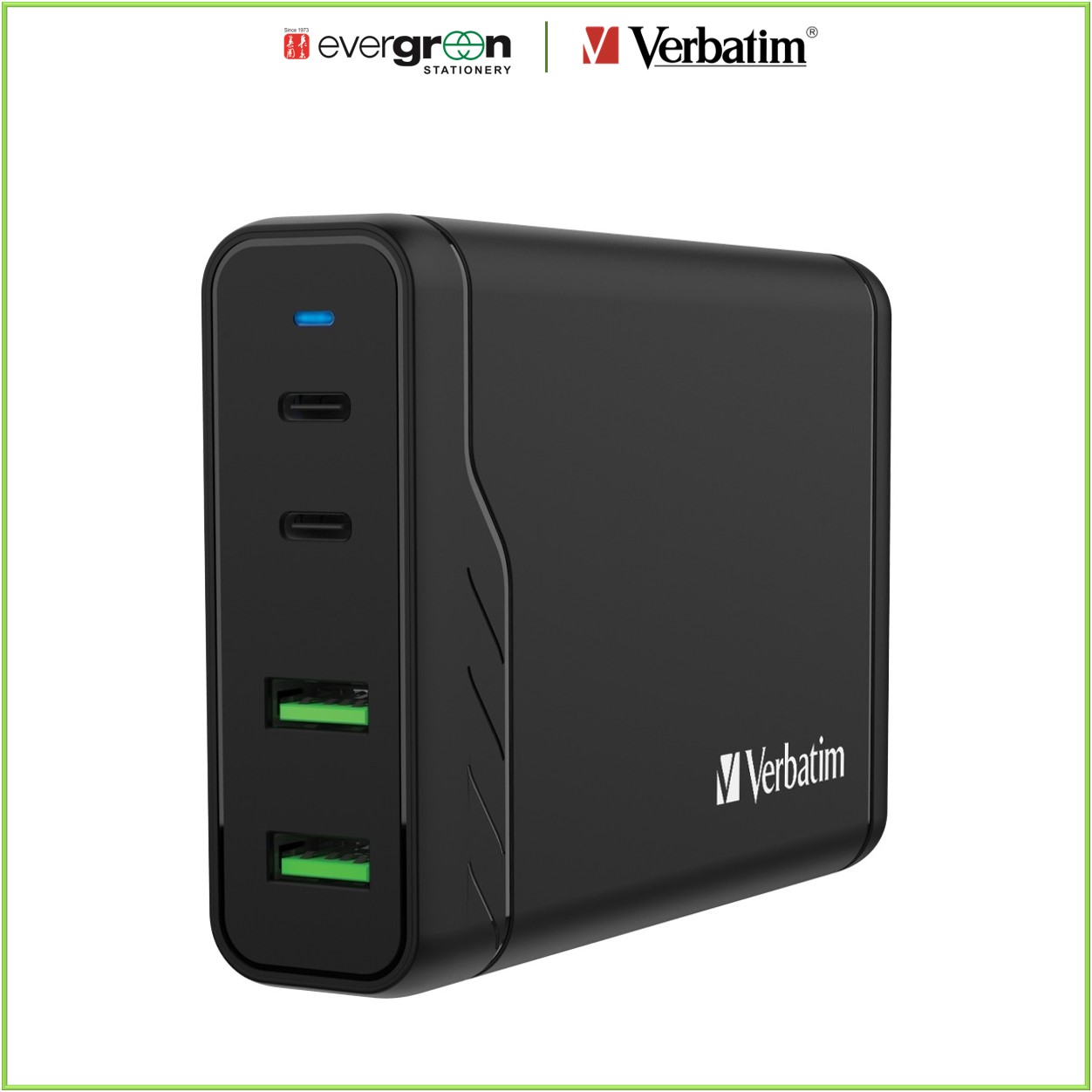 Verbatim 66402 4 Port 100W PD & QC 3.0 USB Charger | EU plug