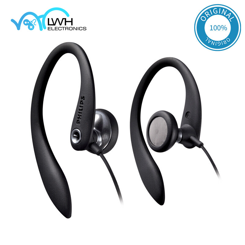 Philips SHS3305 Over The Ear Sport Earbuds with Mic, Earphones for Sports, Running and Gym
