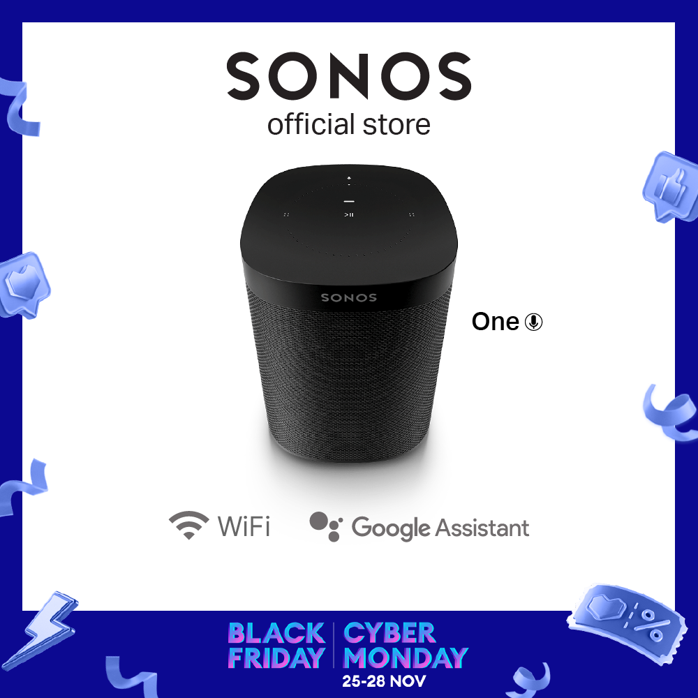 Sonos One (Gen 2) - Voice Controlled Smart Speaker with Google Assistant [Deliver in Early Dec]
