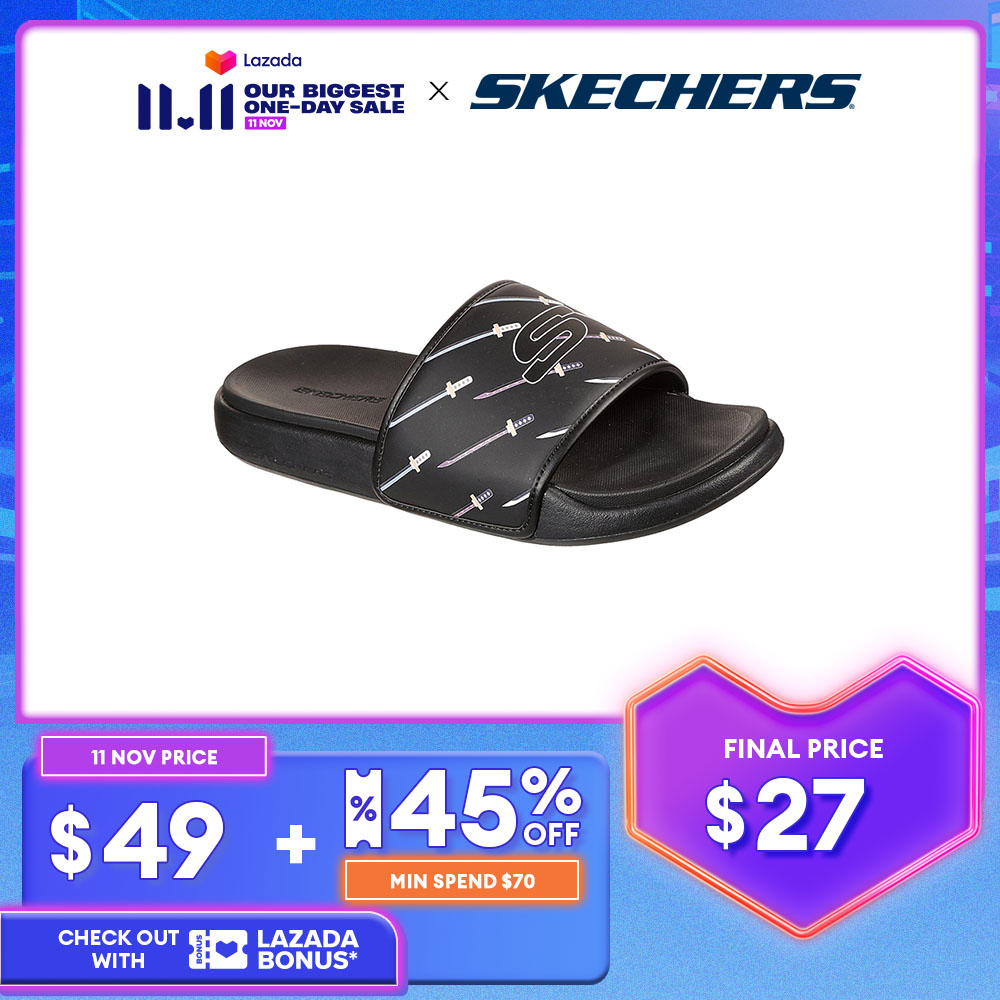 Skechers Men One Piece Gambix 2.0 Sandals - 894059-BKW